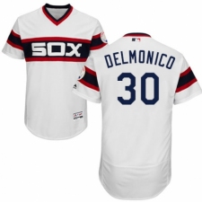 Men's Majestic Chicago White Sox #30 Nicky Delmonico White Alternate Flex Base Authentic Collection MLB Jersey