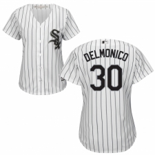 Women's Majestic Chicago White Sox #30 Nicky Delmonico Authentic White Home Cool Base MLB Jersey