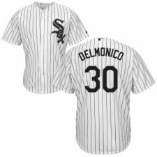 Youth Majestic Chicago White Sox #30 Nicky Delmonico Authentic White Home Cool Base MLB Jersey