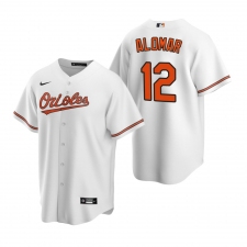 Men's Nike Baltimore Orioles #12 Roberto Alomar White Home Stitched Baseball Jersey