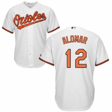 Youth Majestic Baltimore Orioles #12 Roberto Alomar Authentic White Home Cool Base MLB Jersey