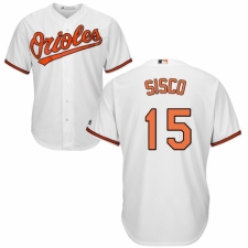 Men's Majestic Baltimore Orioles #15 Chance Sisco Replica White Home Cool Base MLB Jersey