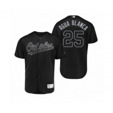 Men's Orioles Anthony Santander Agua Blanca #25 Black 2019 Players Weekend Authentic Jersey