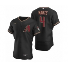 Men's Arizona Diamondbacks #4 Ketel Marte Nike Black Authentic 2020 Alternate Jersey