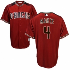 Men's Majestic Arizona Diamondbacks #4 Ketel Marte Authentic Red/Brick Alternate Cool Base MLB Jersey