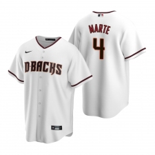 Men's Nike Arizona Diamondbacks #4 Ketel Marte White Home Stitched Baseball Jersey
