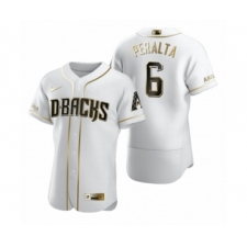 Men's Arizona Diamondbacks #6 David Peralta Nike White Authentic Golden Edition Jersey