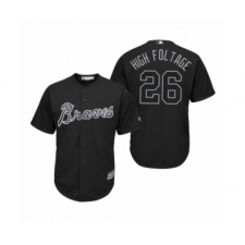 Youth Atlanta Braves #26 Mike Foltynewicz High Foltage Black 2019 Players Weekend Replica Jersey