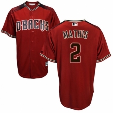 Men's Majestic Arizona Diamondbacks #2 Jeff Mathis Authentic Red/Brick Alternate Cool Base MLB Jersey