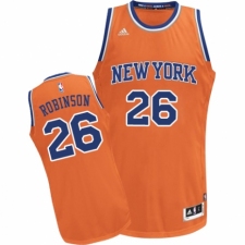 Men's Adidas New York Knicks #26 Mitchell Robinson Swingman Orange Alternate NBA Jersey