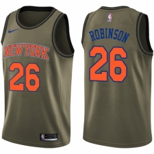 Youth Nike New York Knicks #26 Mitchell Robinson Swingman Green Salute to Service NBA Jersey