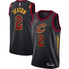 Men's Cleveland Cavaliers #2 Collin Sexton Jordan Brand Black 2020-21 Swingman Jersey