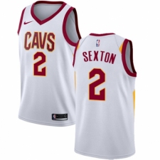 Men's Nike Cleveland Cavaliers #2 Collin Sexton Swingman White NBA Jersey - Association Edition