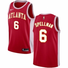 Men's Nike Atlanta Hawks #6 Omari Spellman Swingman Red NBA Jersey Statement Edition