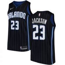 Men's Nike Orlando Magic #23 Justin Jackson Authentic Black NBA Jersey Statement Edition