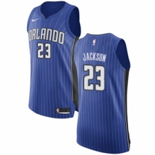 Men's Nike Orlando Magic #23 Justin Jackson Authentic Royal Blue NBA Jersey - Icon Edition