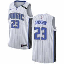 Men's Nike Orlando Magic #23 Justin Jackson Authentic White NBA Jersey - Association Edition