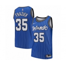 Men's Orlando Magic #35 Melvin Frazier Authentic Blue Hardwood Classics Basketball Jersey