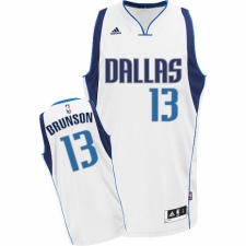 Men's Nike Dallas Mavericks #13 Jalen Brunson Swingman White Home NBA Jersey - Association Edition