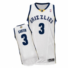 Men's Adidas Memphis Grizzlies #3 Jevon Carter Authentic White Home NBA Jersey