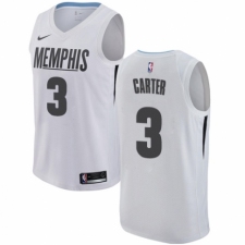 Men's Nike Memphis Grizzlies #3 Jevon Carter Swingman White NBA Jersey - City Edition