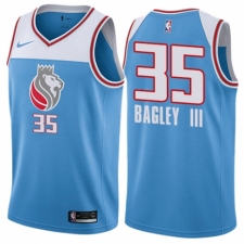 Men's Nike Sacramento Kings #35 Marvin Bagley III Authentic Blue NBA Jersey - City Edition