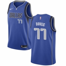 Men's Nike Dallas Mavericks #77 Luka Doncic Swingman Royal Blue Road NBA Jersey - Icon Edition