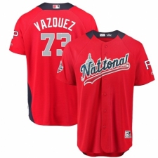 Men's Majestic Pittsburgh Pirates #73 Felipe Vazquez Game Red National League 2018 MLB All-Star MLB Jersey