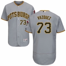 Men's Majestic Pittsburgh Pirates #73 Felipe Vazquez Grey Road Flex Base Authentic Collection MLB Jersey