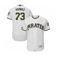 Men's Pittsburgh Pirates #73 Felipe Vazquez White Alternate Authentic Collection Flex Base Baseball Jersey