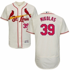 Men's Majestic St. Louis Cardinals #39 Miles Mikolas Cream Alternate Flex Base Authentic Collection MLB Jersey
