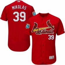 Men's Majestic St. Louis Cardinals #39 Miles Mikolas Red Alternate Flex Base Authentic Collection MLB Jersey