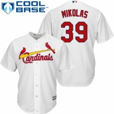Men's Majestic St. Louis Cardinals #39 Miles Mikolas Replica White Home Cool Base MLB Jersey