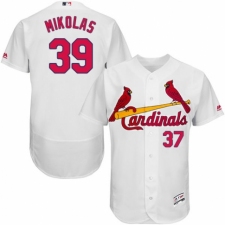 Men's Majestic St. Louis Cardinals #39 Miles Mikolas White Home Flex Base Authentic Collection MLB Jersey