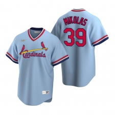 Men's Nike St. Louis Cardinals #39 Miles Mikolas Light Blue Cooperstown Collection Road Stitched Baseball Jersey