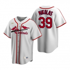 Men's Nike St. Louis Cardinals #39 Miles Mikolas White Cooperstown Collection Home Stitched Baseball Jersey