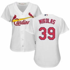 Women's Majestic St. Louis Cardinals #39 Miles Mikolas Authentic White Home Cool Base MLB Jersey