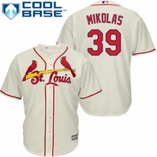 Youth Majestic St. Louis Cardinals #39 Miles Mikolas Authentic Cream Alternate Cool Base MLB Jersey