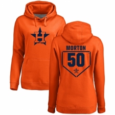 MLB Women's Nike Houston Astros #50 Charlie Morton Orange RBI Pullover Hoodie