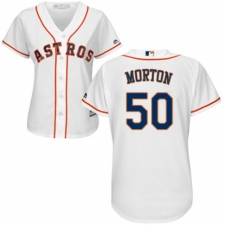 Women's Majestic Houston Astros #50 Charlie Morton Authentic White Home Cool Base MLB Jersey