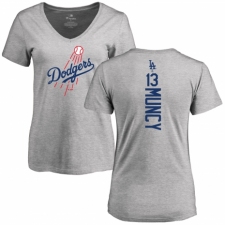 MLB Women's Nike Los Angeles Dodgers #13 Max Muncy Ash Backer T-Shirt