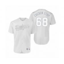 Men's Dodgers #68 Ross Stripling Chicken Strip White 2019 Players Weekend Authentic Jersey