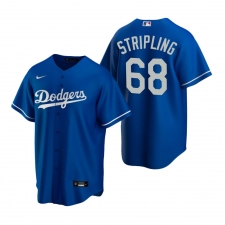 Men's Nike Los Angeles Dodgers #68 Ross Stripling Royal Alternate Stitched Baseball Jersey