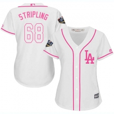 Women's Majestic Los Angeles Dodgers #68 Ross Stripling Authentic White Fashion Cool Base 2018 World Series MLB Jersey