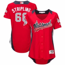 Women's Majestic Los Angeles Dodgers #68 Ross Stripling Game Red National League 2018 MLB All-Star MLB Jersey