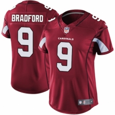 Women's Nike Arizona Cardinals #9 Sam Bradford Red Team Color Vapor Untouchable Limited Player NFL Jersey