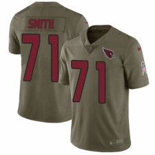 Men's Nike Arizona Cardinals #71 Andre Smith Limited Olive 2017 Salute to Service NFL Jersey