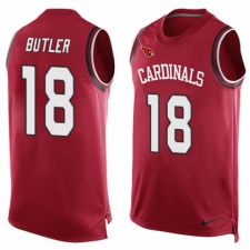 Men's Nike Arizona Cardinals #18 Brice Butler Limited Red Player Name & Number Tank Top NFL Jersey