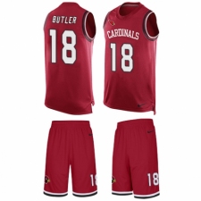 Men's Nike Arizona Cardinals #18 Brice Butler Limited Red Tank Top Suit NFL Jersey