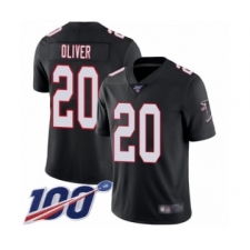 Men's Atlanta Falcons #20 Isaiah Oliver Black Alternate Vapor Untouchable Limited Player 100th Season Football Jersey